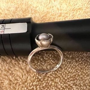 Pandora Grey Pearl Blooming Ring